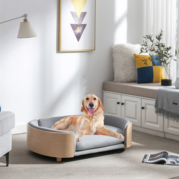 Velvet best sale dog cushion